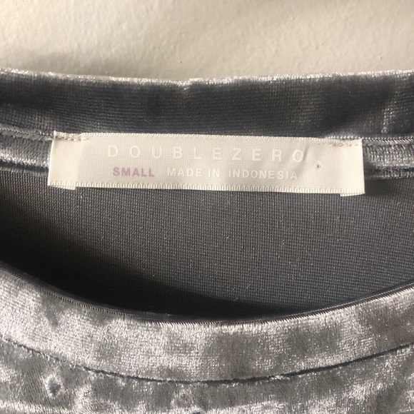 Double Zero Grey Velvet Dress - Picture 7 of 7